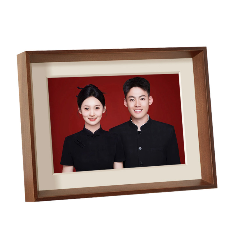 结婚照相框登记照摆台海马体6寸7洗照片定制婚纱照证件照8寸摆件
