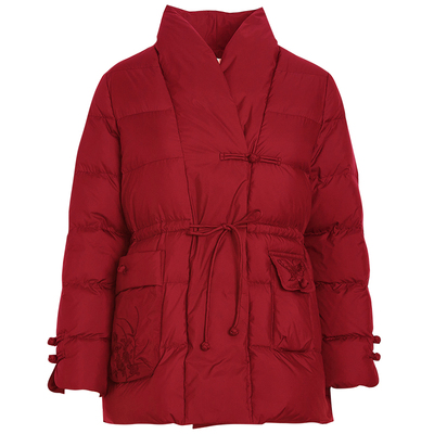 QS秸熙纯色轻国风羽绒服