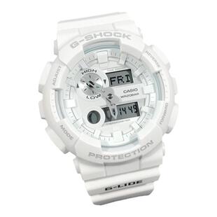 CASIO卡西欧手表男GSHOCK纯白潮汐月相防水学生运动电子 GAX-100A