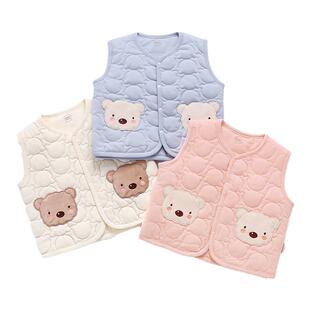 麦拉贝拉婴儿春秋外穿洋气夹棉马甲男宝女宝儿童冬季内穿小背心