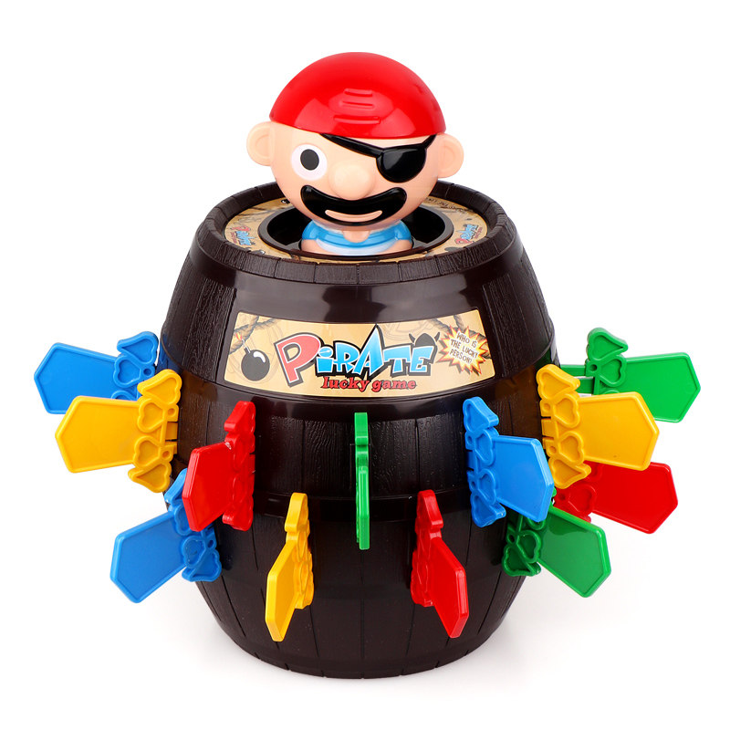 创意整蛊海盗木桶叔叔多人聚会互动桌面玩具海盗桶插刀剑减压游戏