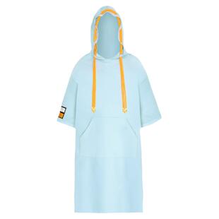 AquaPlay速干浴巾潜水斗篷女吸水游泳冬训浴袍防风冲浪斗篷毛巾衣