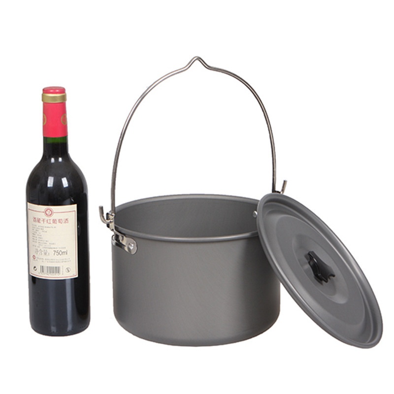 户外野营单锅大号锅套锅新款锅人吊吊6-8号大锅野炊野餐