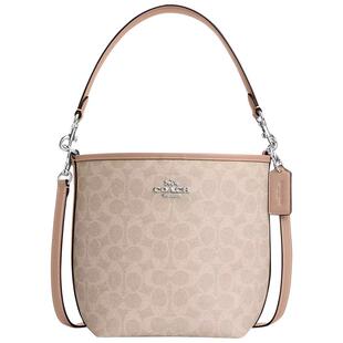 【自营】COACH/蔻驰女士单肩斜挎水桶包卡其色CT800