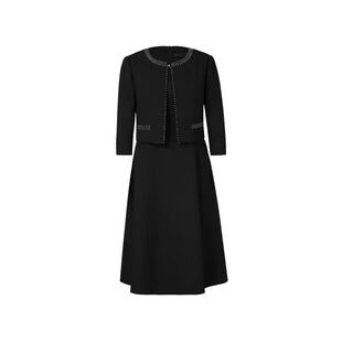 2025年秋季商场同款时尚气质显瘦小香风假两件连衣裙子NF10246W0