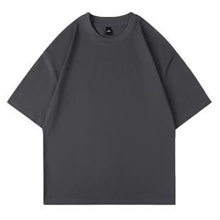 NASA联名2024新款夏季男女纯棉短袖T恤chic五分袖打底衫纯色百搭