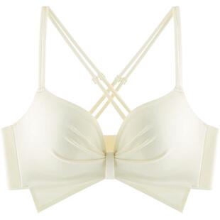 梦芭蒂小胸聚拢美背内衣女无痕上托显大防下垂细肩款胸罩清云美背