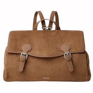 OMENTAR欧蒙特萌鱼双肩包女小众秋冬新款通勤斜挎大容量邮差包包