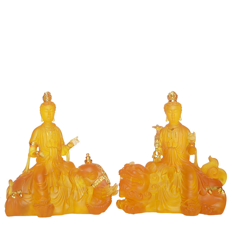 文殊居家供奉佛堂结缘仿琉璃新品