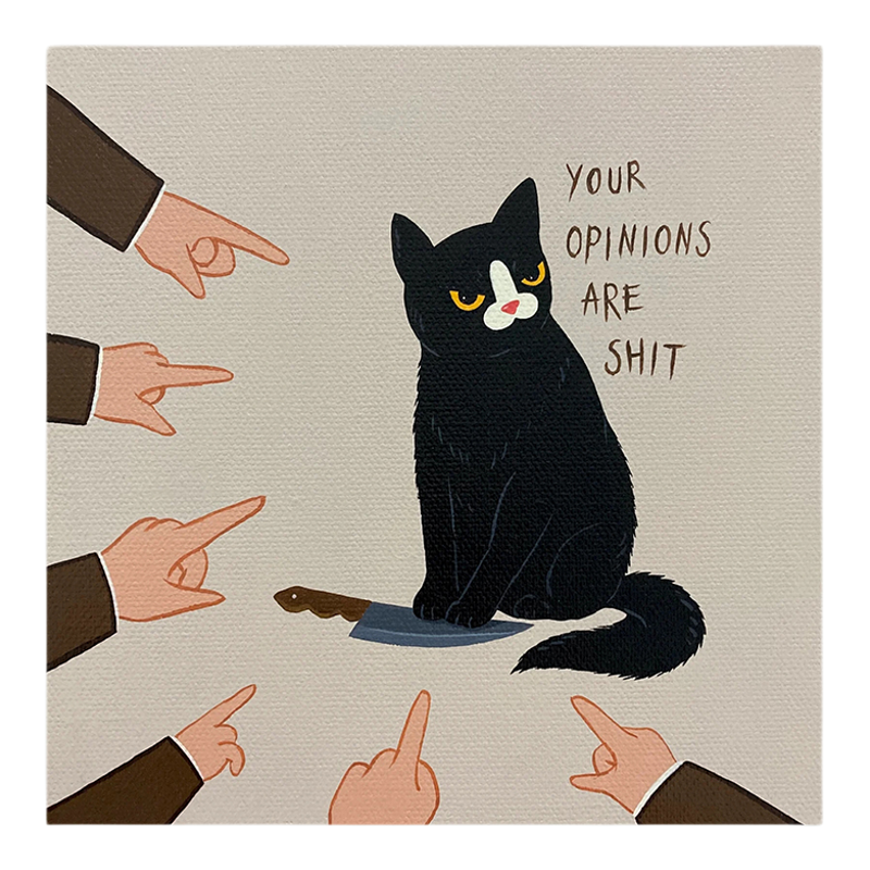 猫咪小尺寸数字油画diy填色手工