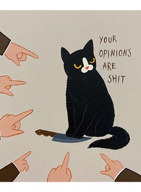 猫咪小尺寸数字油画diy填色手工