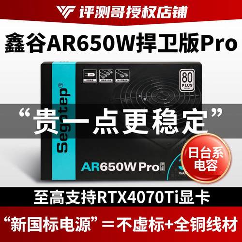 鑫谷AR650W捍卫版PRO额定550W冰山白色捍卫者电源750W双路CPU静音