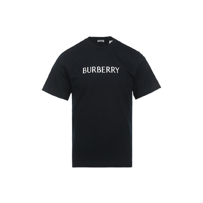 【自营】BURBERRY/博柏利男士经典LOGO徽标棉质短袖T恤男装圆领