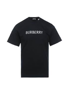 【自营】BURBERRY/博柏利男士经典LOGO徽标棉质短袖T恤男装圆领