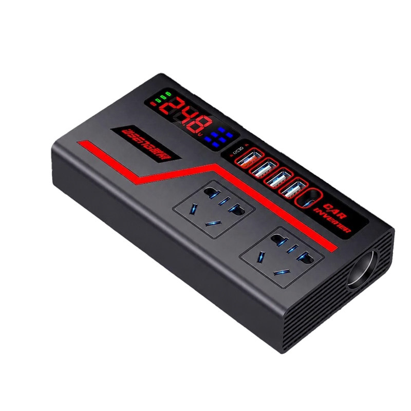 车载逆变转换器转220v12v24v大功率多功能充电点烟器快充电源插座