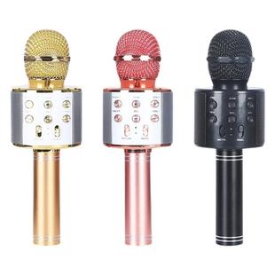 WS858麦克风音响无线话筒家用全民k歌蓝牙家庭儿童一体话简音箱