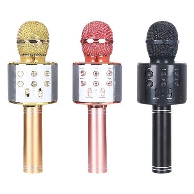 WS858麦克风音响无线话筒家用全民k歌蓝牙家庭儿童一体话简音箱