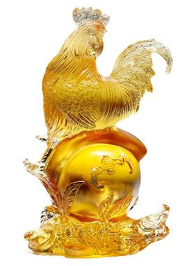 九十岁老人生日礼物水晶鸡摆件