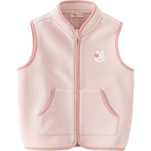 戴维贝拉儿童摇粒绒马甲外穿2025冬季新款男童抗静电女童宝宝背心