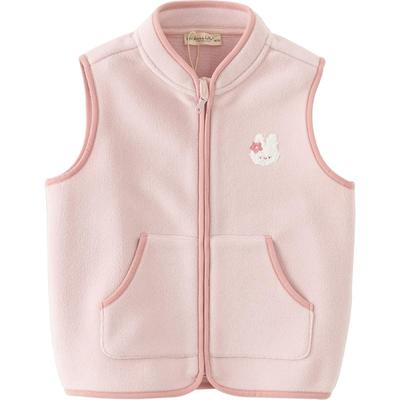 戴维贝拉男童女童摇粒绒马甲洋气