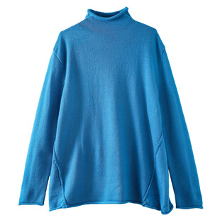 2025秋冬新款复古半高领休闲针织打底衫女慵懒风套头内搭毛衣上衣