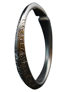 义清堂足金999手工錾刻手镯定制