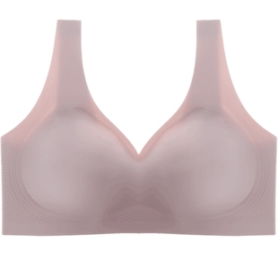 依曼丽果冻条无钢圈文胸小胸上托聚拢背心式运动无痕内衣女全罩杯