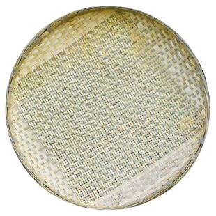 竹编米筛有孔圆簸箕竹筛子竹制品家用道具装饰晾晒收纳竹匾