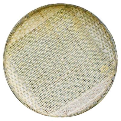 竹编米筛有孔圆簸箕装饰晾晒收纳