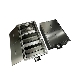 地沟款隔油池304不锈钢油水分离器餐饮厨房三级沉淀池 地埋隔油池