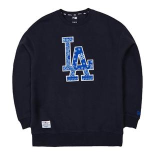 New Era官方授权正品纽亦华男女LA腰果花休闲MLB潮流时尚套头卫衣