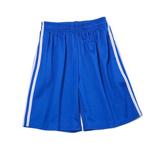 校服裤子宝蓝色两条杠夏季五分短裤运动男女初中高中学生薄款校裤