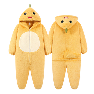 亲子装睡衣一家三口小奶龙冬天衣服母女2025新款儿童家居服连体衣