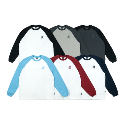 STA长袖插肩袖魔术贴圆领T恤