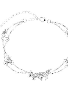 VIVIWELLS925银梦蝴蝶叠戴手链