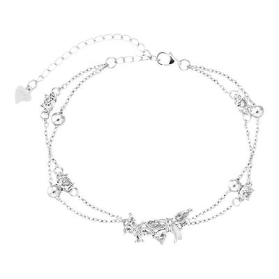 VIVIWELLS925银梦蝴蝶叠戴手链
