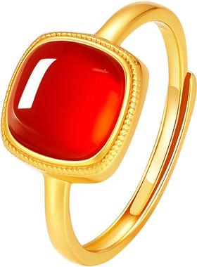 中国黄金珍尚银女款单戒送妈妈