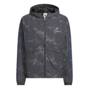 情侣款舒适连帽夹克外套男女春夏adidas阿迪达斯三叶草