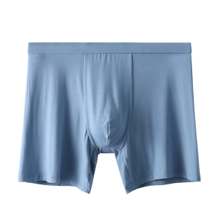 男士内裤防磨腿裆加长超大码平角四角短裤竹纤维莫代尔棉运动跑步