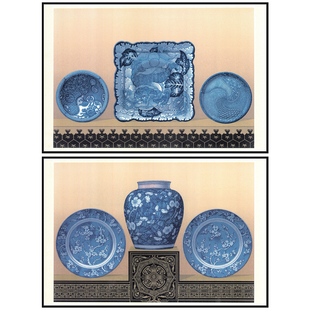 聿田一新中式客厅简约装饰画玄关瓶子壁画餐厅青花瓷复古怀旧壁画