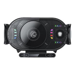 2026新款智能车载无线充手机支架自动夹持旋转折叠屏呼吸氛围灯