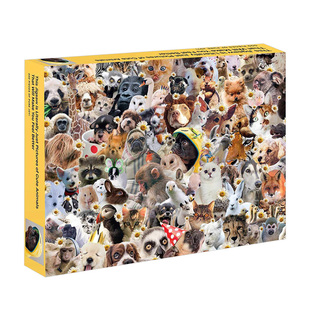 【现货】拼图500片:疗愈宠物 This Jigsaw is Literally Just Pictures of Cute Animals That Will Make You Feel Better动物拼图