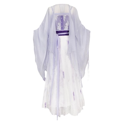 拟梦国风改良汉服不规则大袖