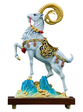 金玉呈祥山羊摆件吉祥物贺岁礼品