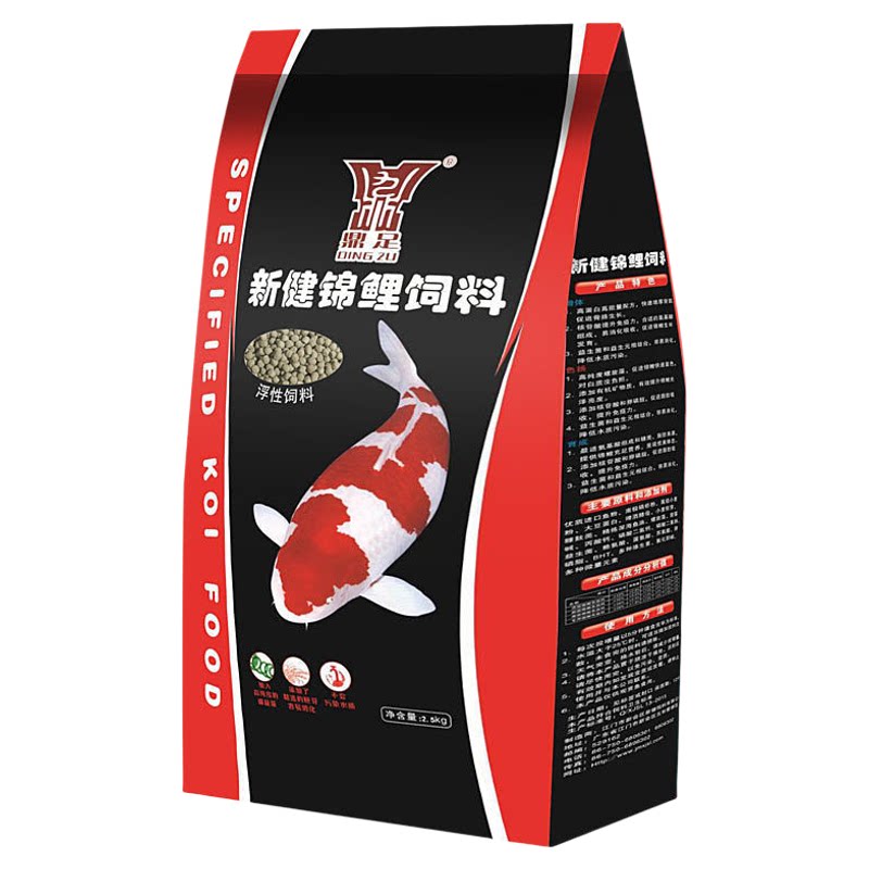 锦鲤金鱼观赏鱼饲料高蛋白不浑水鲤鱼兰寿鱼池塘家用通用鱼粮鱼食