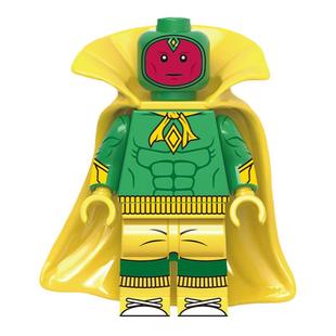 漫威复仇者联盟绯红女巫旺达幻视拼装第三方积木人仔玩具X0306