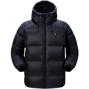 企鹅黑科技热能羽绒服男加厚连帽冬新石墨烯鸭绒保暖面包服外套女