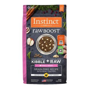 Instinct天然百利狗粮无谷鸡肉牛肉桂鱼冻干混合幼成全犬