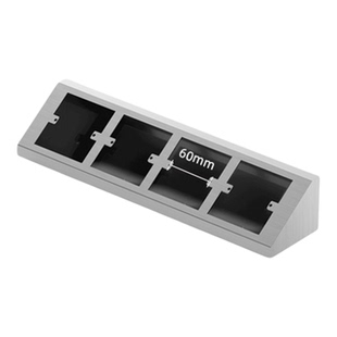 国际电工连体86型医学实验室桌面专用岛式三角不锈钢明装插座底盒