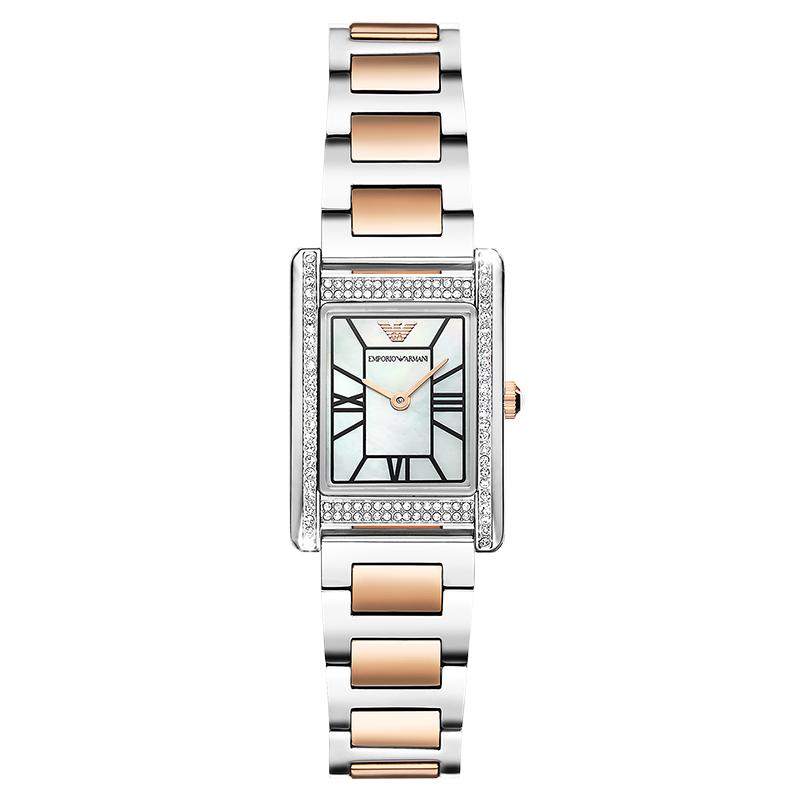 Armani阿玛尼小方表复古精工优雅女表AR11626